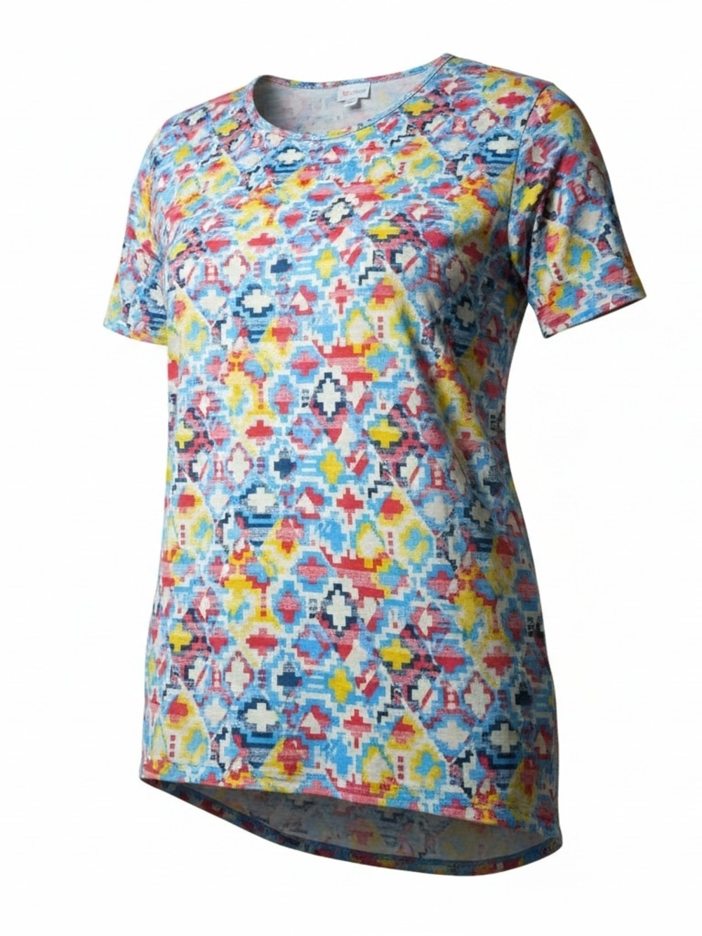 LULAROE | Stretch Irma Tunic Top Multi Color Geometric Tribal Abstract Print | L